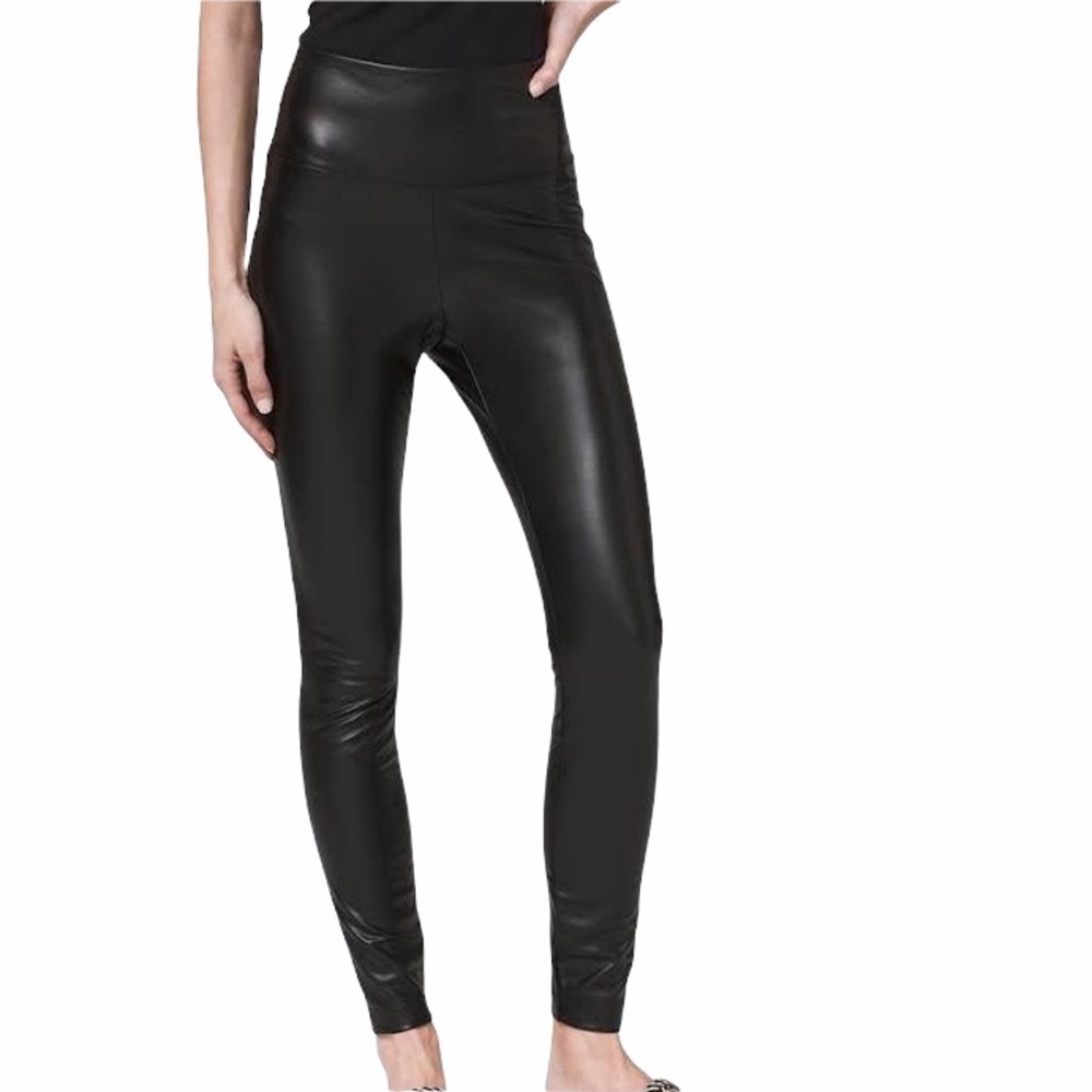 INC | Faux Black Leather Legging Skinny Pants